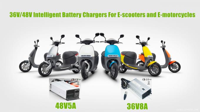 Smart 8 Amps 36 Volt Battery Charger Intelligent For Electric Scooter And Motorcycles
