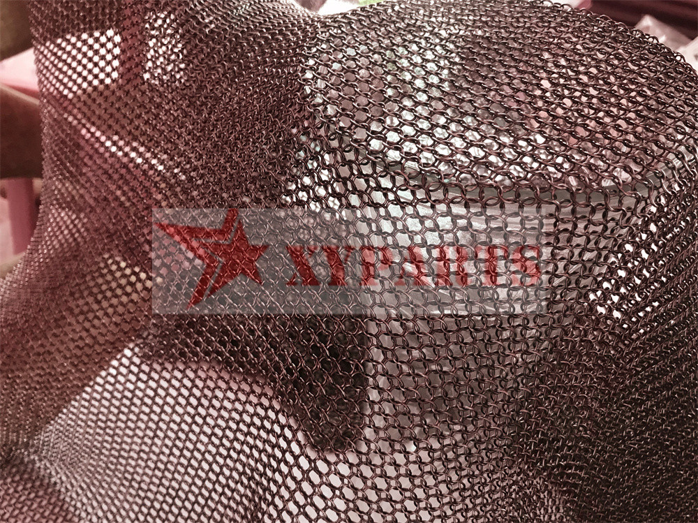 Metal Chain Link Bronze 3mm Ring Mesh Curtain Stainless Steel With Customized Pattern