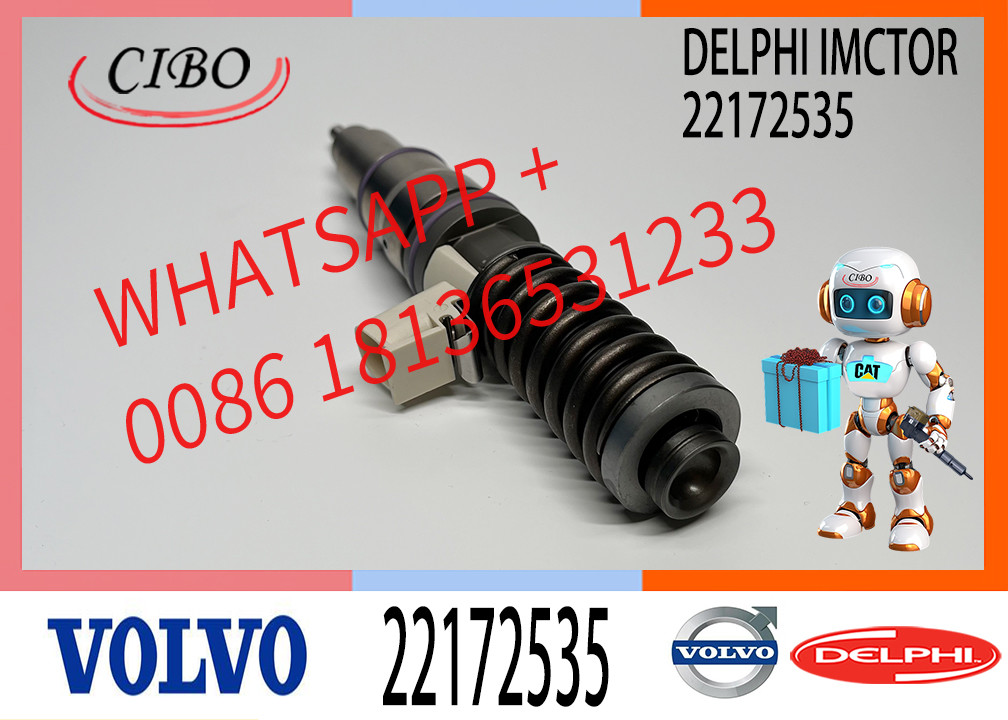 22172535 VOE22172535 VOE20847327 20847327 D12D engine for VOL-VO Excavator injector