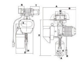 2T 5T Mini Electric Chain Hoist With Clutch And Inverter Fully Sealed Design