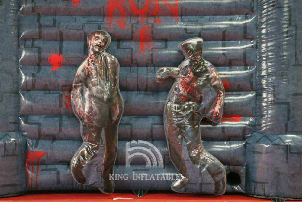 Airblown Inflatable Haunted House Maze Zombie Castle Commercial Home Rental Halloween Party Decorations