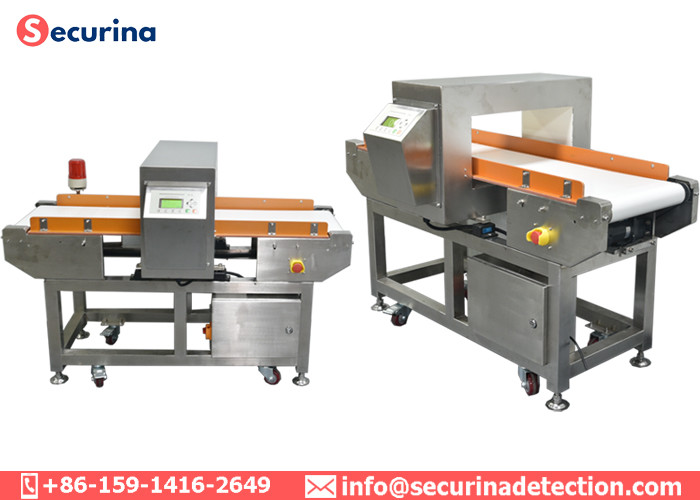 Stainless Steel 304 Frame Metal Detector Food Processing Industry Automatic Stop