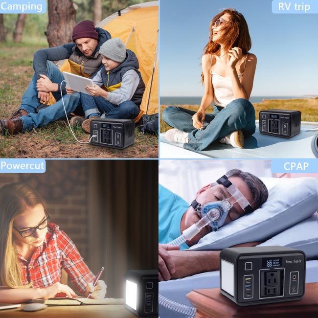 CPAP Camping Home Solar Power Station 24Ah Portable Lithium Battery Power Station