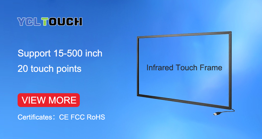 YCLTOUCH 32 inch infrared multi touch screen frame with 20 touch points