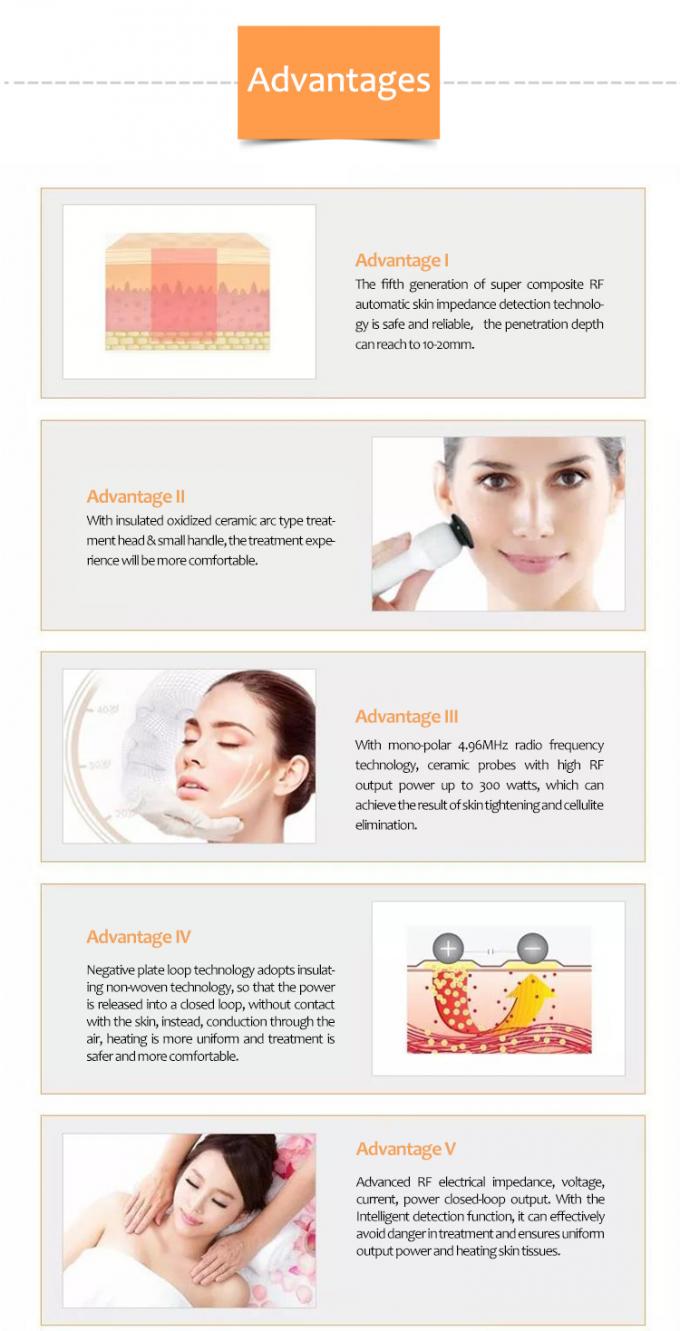 Honkon Rf Beauty Equipment Skin Lifting Wrinkle Removal V Lift Ce / Fda 1