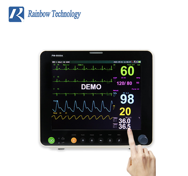 RESP ECG NIBP 6 Parameter Patient Monitor ICU Cardiac Monitor 12.1 Inch