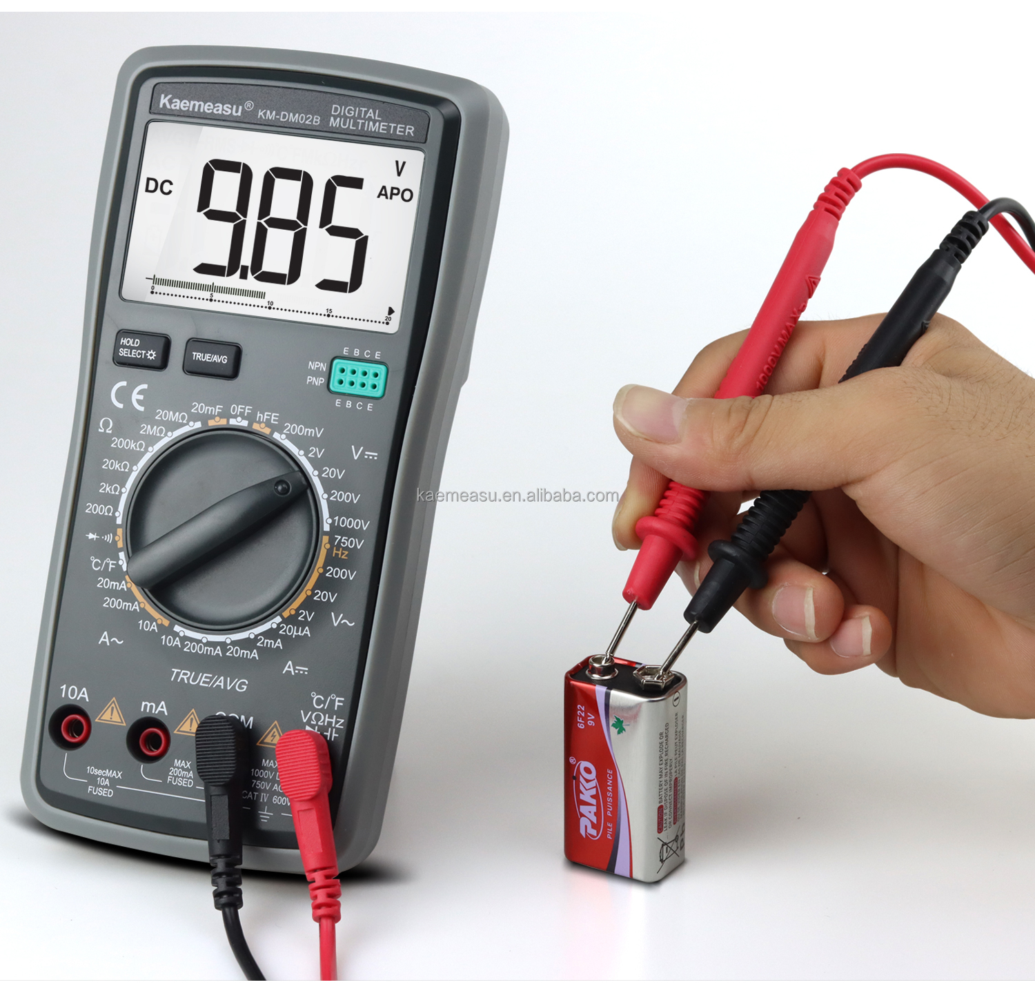 Professional Multimeter Tester 02B Bench Crown Smart Digital Max. DC Current 10A