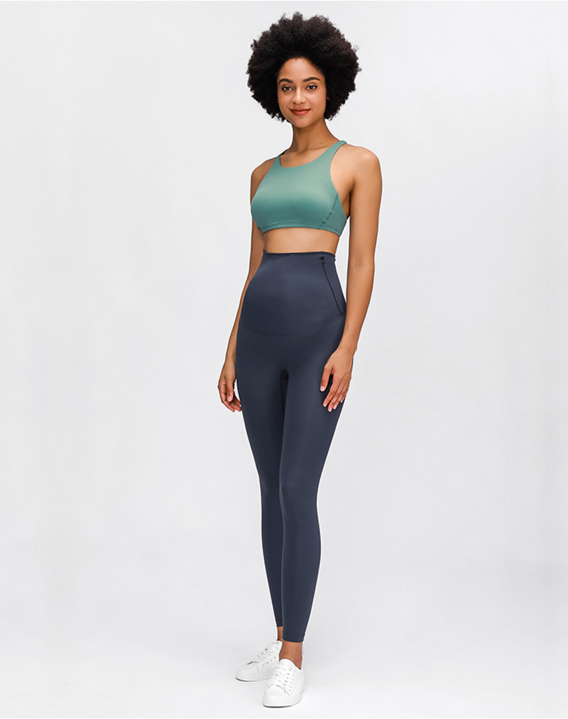 High Stretch Pregnant Women Yoga Pants Nylon Wrapped Maternity Workout Leggings
