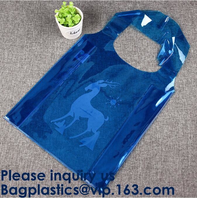 Promotional Pvc Shopping Bag Laser Tote Bag Handbag Waterproof Shopping Bag Glossy PVC Leather Bag PVC Woman Shopping Ba