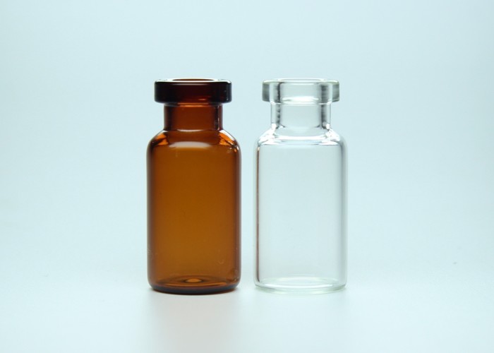 Transparent or Brown Glass Tube Vials 2ml Capacity Borosilicate Glass Material