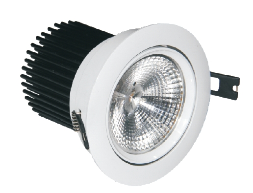 100V - 277V AC COB Led Down Lights 15W Round Fire Proof Fixture Long Warranty 5 Years