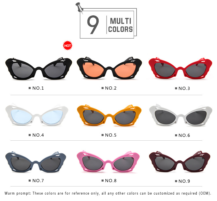 Cute Sexy Ladies Butterfly Shaped Sunglasses Female Promotion Sunglasses