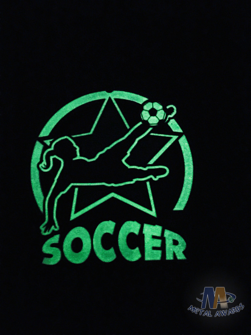 Die Casting Zinc Alloy Soft Enamel Metal Soccer Glow In The Dark Medals For Any Events