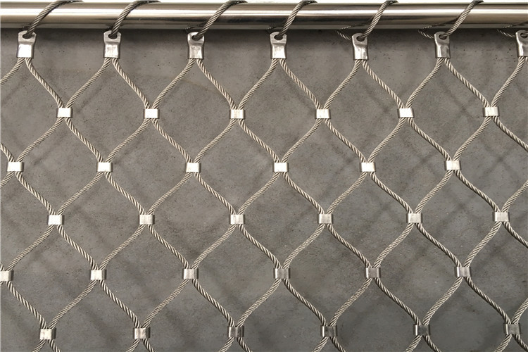 Durable Zoo 304 Stainless Steel Mesh Wire Rope Mesh 25x25mm