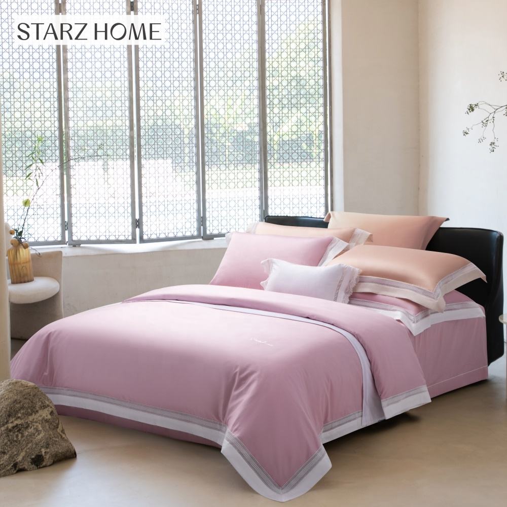 Hotel 3-4kg Jacquard Cotton Bedding Set with 100% Cotton Pillow Case and Soft Texture