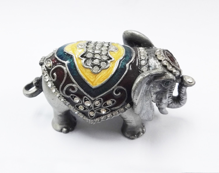 colourful elephant jewelry box elephant trinket elephant figure