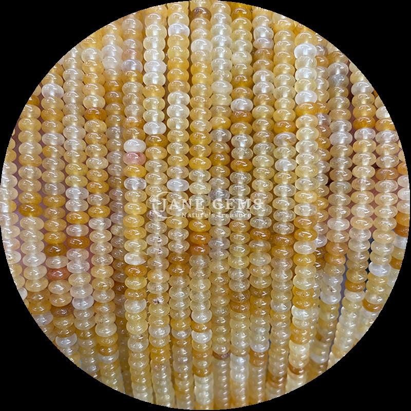 Crystal Gemstone Rondelle Abacus Shape HeShi Bead Various Stone Types Loose Bead Strands For Jewelry Making