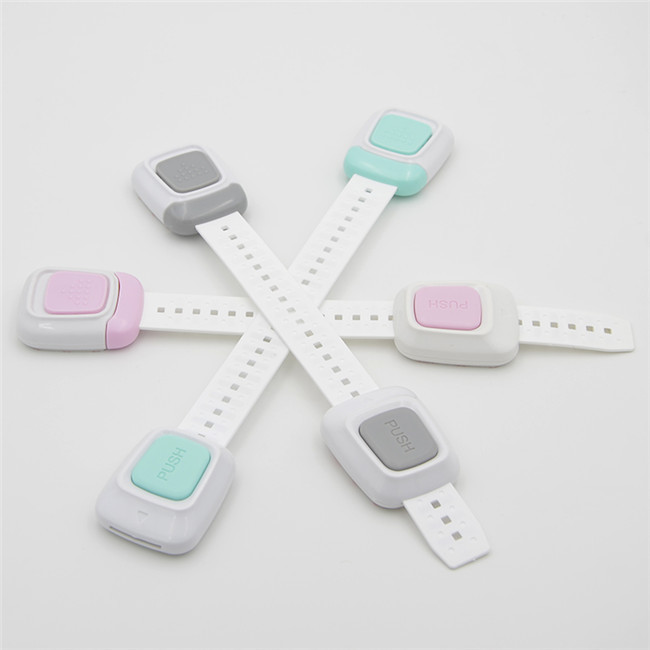 Adjustable Double Buttons Child Safety Cabinet Locks For Drawer / Cupboard