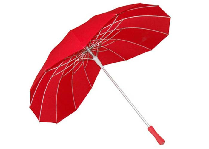 Red Heart Shaped Love Creative Umbrella Manual Control For Wedding Valentine