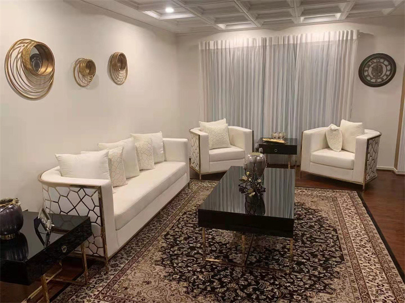 Mid Century 0.7m Living Room Sectional Sofas With Ottoman Luxury Modern U Shaped Sectional Fabric