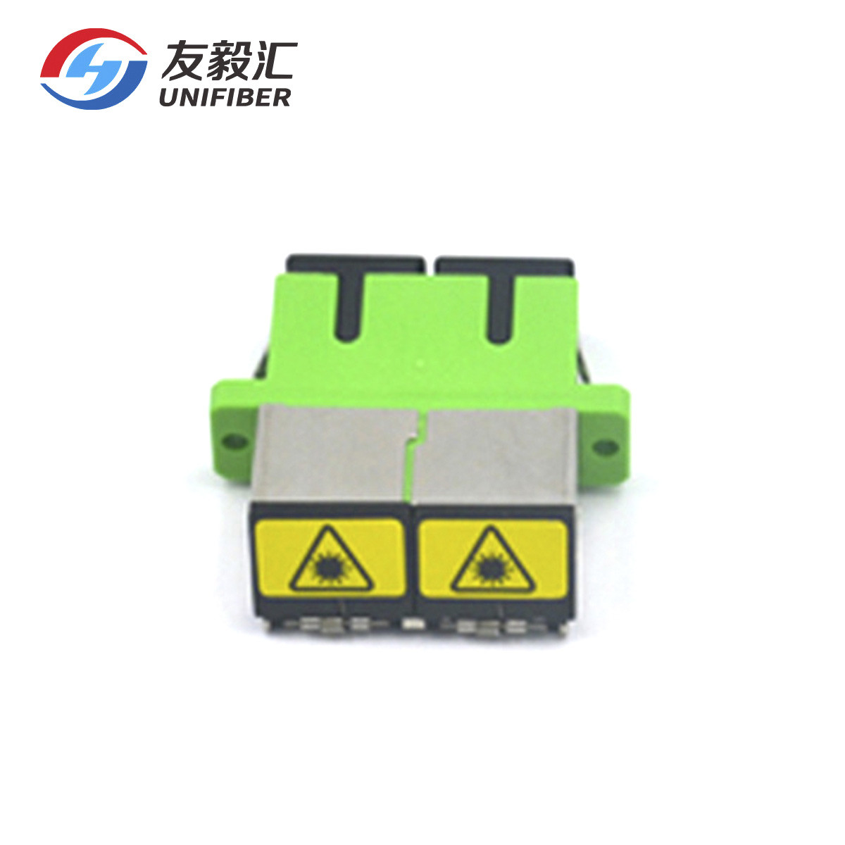 SC To SC OM3 OM4 Fiber SC/APC Duplex Shutter Adapter