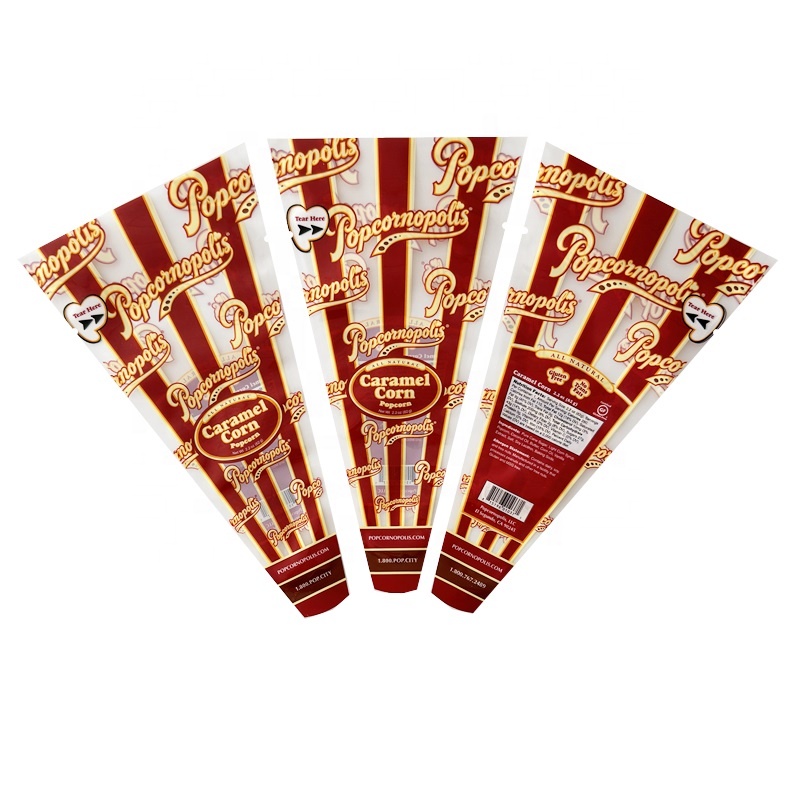 Heat Seal Plastic Laminated Poly Bag Triangle Shape Custom Printing For Candy