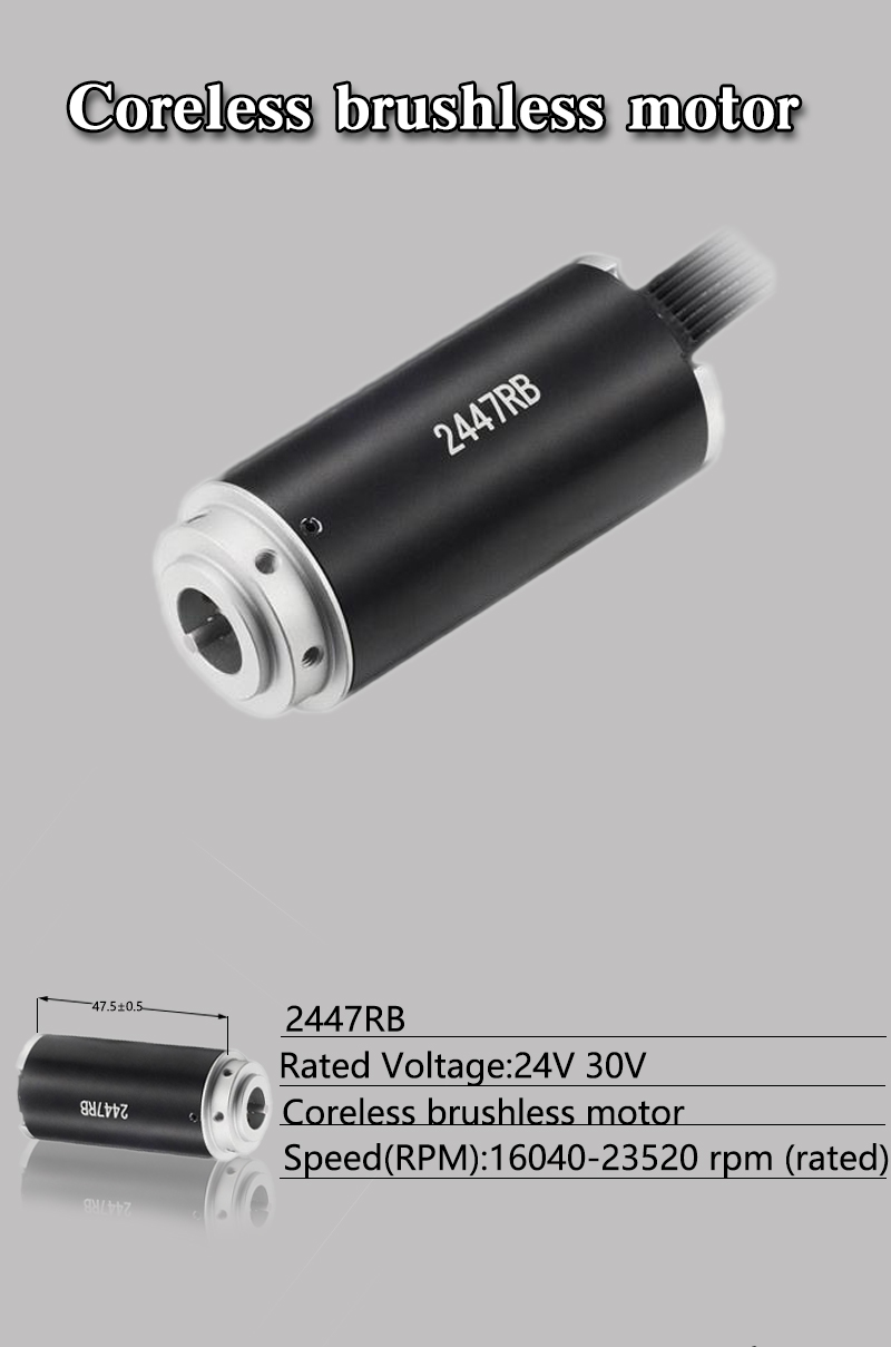 Faradyi D24*L47mm BLDC Coreless Motor 12V 24V 30V Long Lifespan For Electric Screwdriver