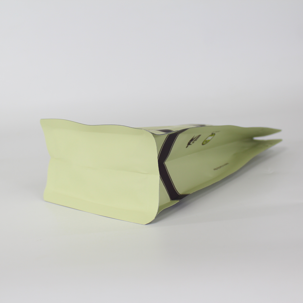 Custom Printed Laminated Flat Bottom Coffee Bean Pouch With Valve