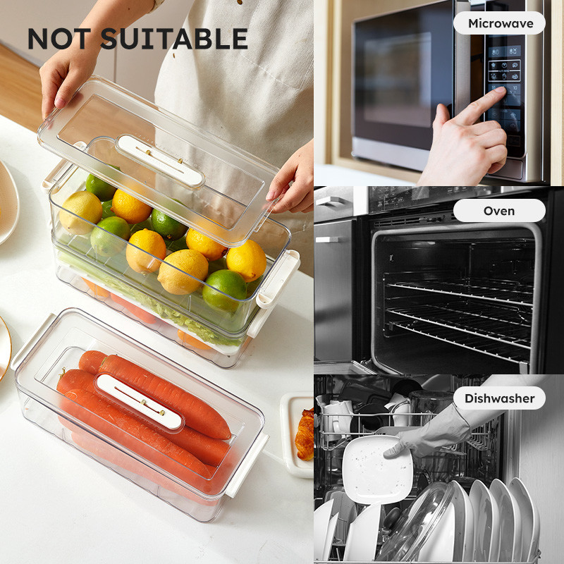 Transparent Refrigerator Plastic Fridge Box Food Storage Container