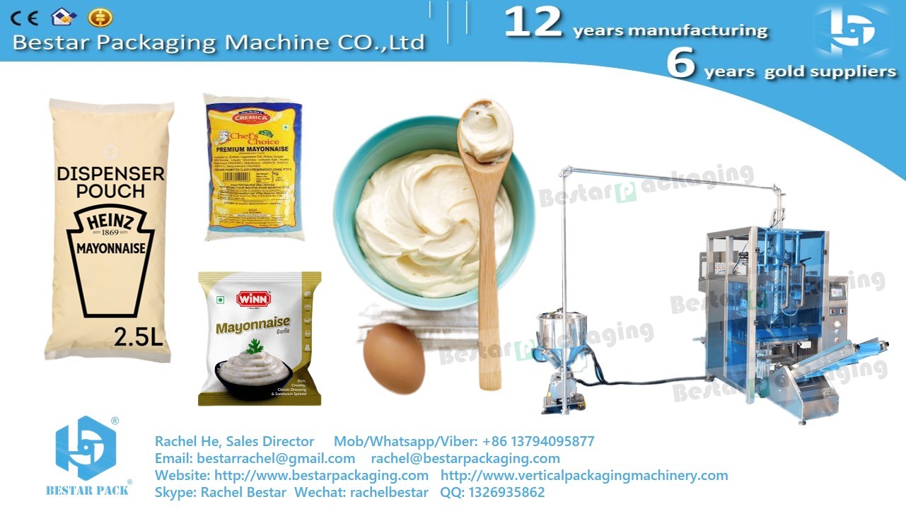 BBQ sauce Pizza sauce 3KG pouch packaging machine, with rotor pump BSTV-550P