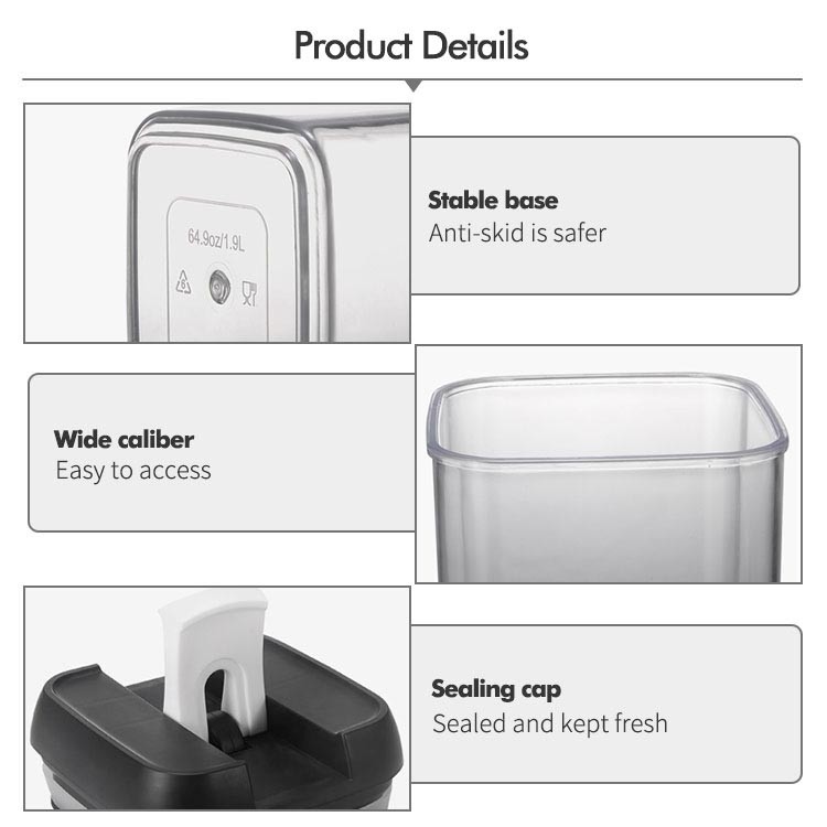 7 Pcs Plastic Food Airtight Storage Containers With Lids Multiple Size