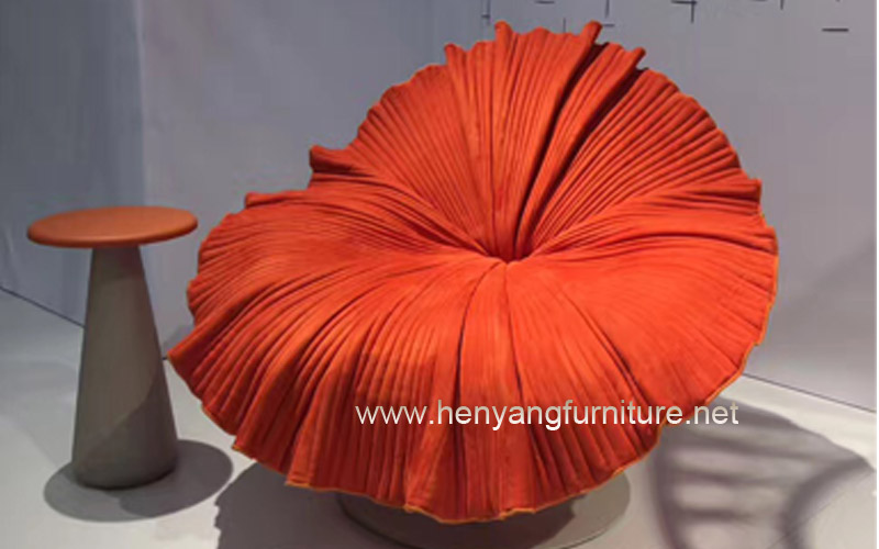 High replica Colorful bloom easy chair flower shape chair bloom lounge chair in fabric modern calssic lougne chair