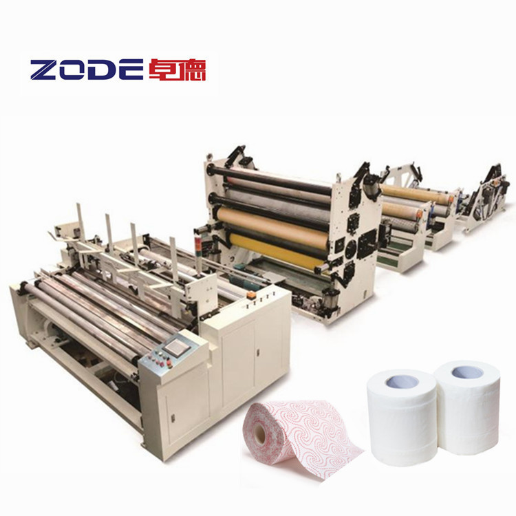 250M/Min Paper Rewinder Machine , 4PCS Knives Paper Roll To Roll Cutting Machine