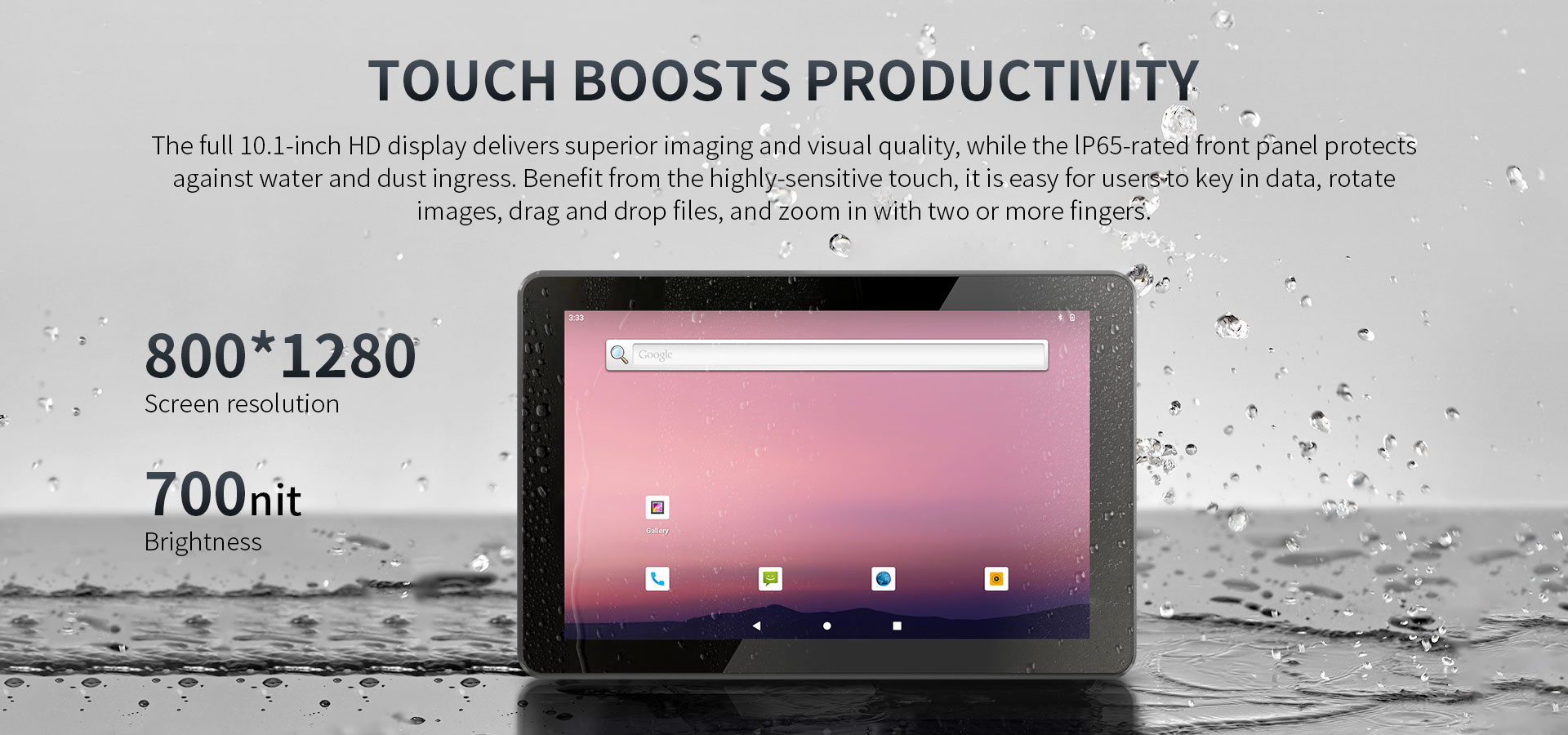 ONERugged P10R Industrial Touch Panel PC 10inch ONERugged P10R Wall Mount All-in-One Computer 4G LTE