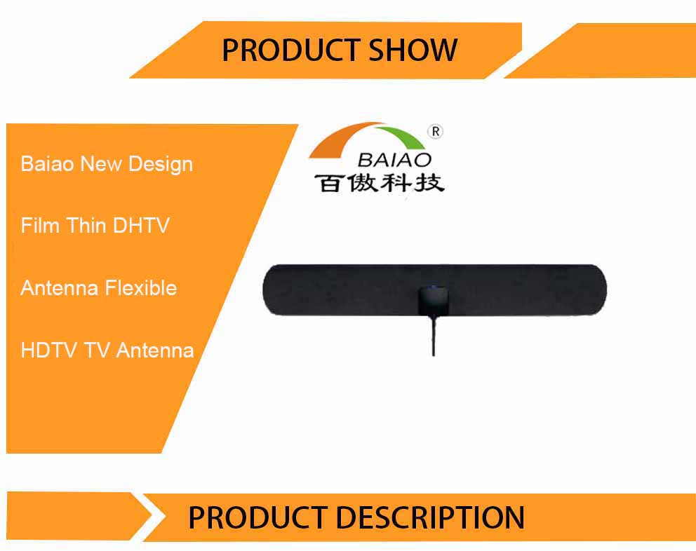Hot sale Paper Thin Isdb DVB-T Car TV antenna Booster Antena TV with Adhesive sticker