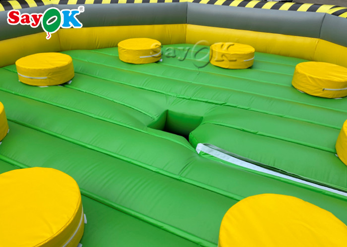 Inflatable Carnival Games 7m Crazy Inflatable Wipeout Game Meltdown Machine For Amusement