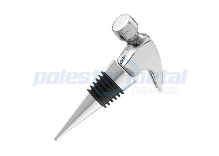 Custom Metal Hardware Pink Crystall Polished Chrome Zinc Alloy Decorative Wine Bottle Stoppers