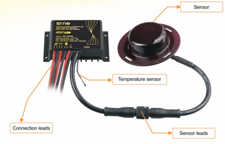 Wireless PWM Solar Street Light Charge Controller SRNE Romote Controler