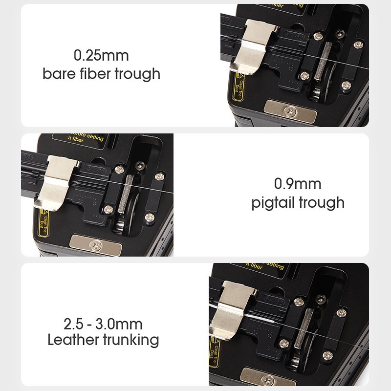 Black 6C Fiber Optic Cable Cleaver Optical Fiber Cleaver Cutter FTTH Tool