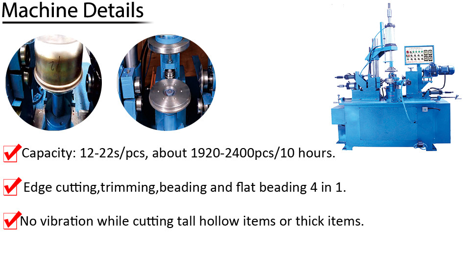 Stainless Steel Pot Edge Trim Machine For Edge Cutting Multifunctional