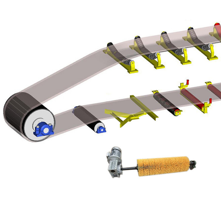 Non Powered Sweeper Coal Mine Belt Sweeper