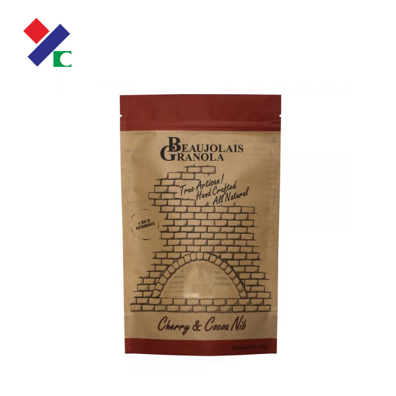 Moisture Proof Flat Bottom Paper Bags Tin Tie Customized 200G