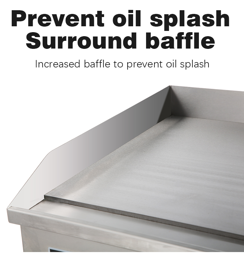 Silver White Industrial Hotel Gas Griddle Series 720 for Commercial Kitchen Equipment