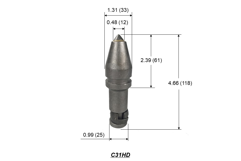 C31 Trenching Teeth Bullet Drill Bits Trencher Machine Spares Teeth C30 Holder Grooving Tool Rock Drill Picks