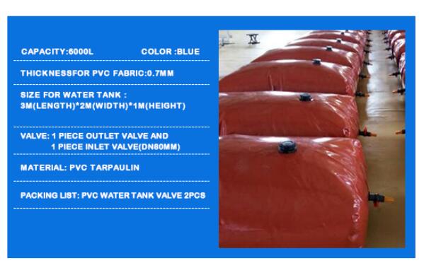 4500L Collapsible PVC Pillow Storage Tarpaulin Water Tank Portable Water Tanks Used To Store