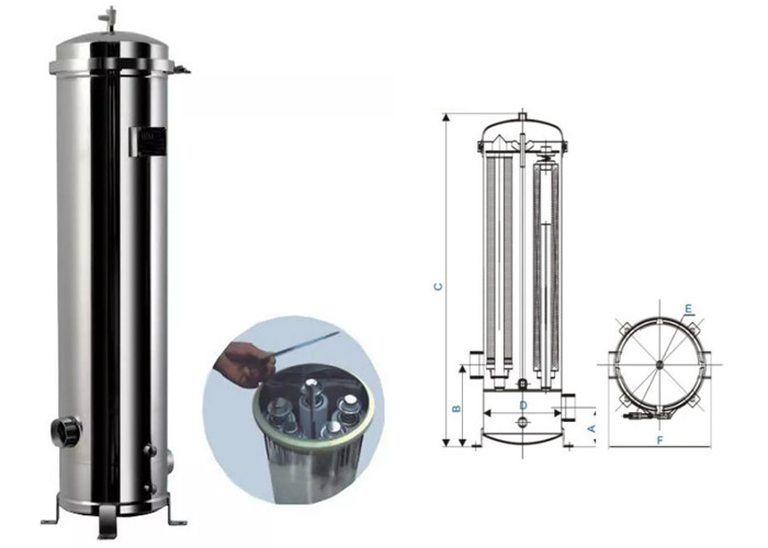 Universal Design Cartridge Filter Housing SS316 For Coconut Oil Processing Machine