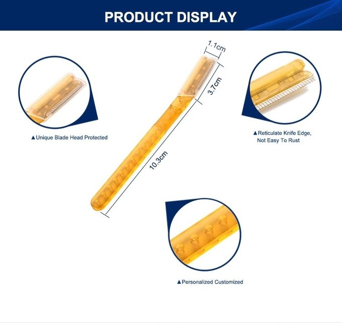 Women Translucent Hair Shaving Razor Folding Rustproof Reticulate Knife Edge