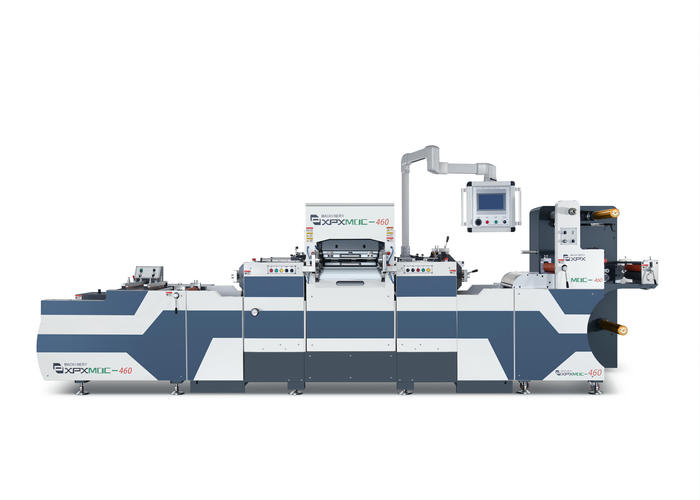 MDC-460 one station flatbed label die cutting machine with rewinder