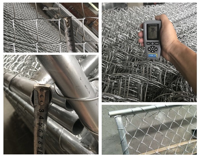 Individual Durable 6ft Height Temporary Security Fencing Chain Link Portable