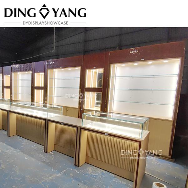 Classic Wood And Glass Showcases For jewelry, Factory Manufacturers Suppliers